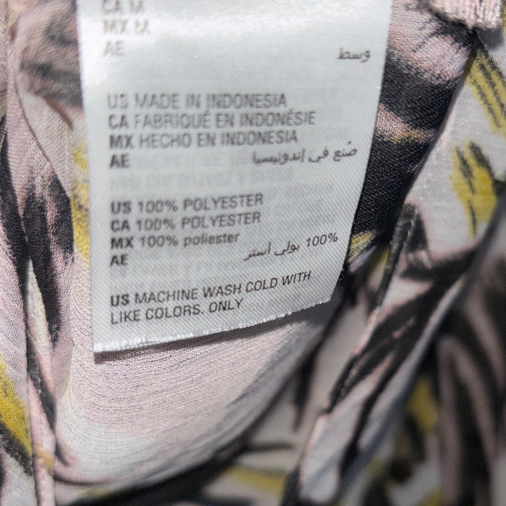 Bar III Animal Print Tie-Waist Blouse – Size M - Picture 6 of 7
